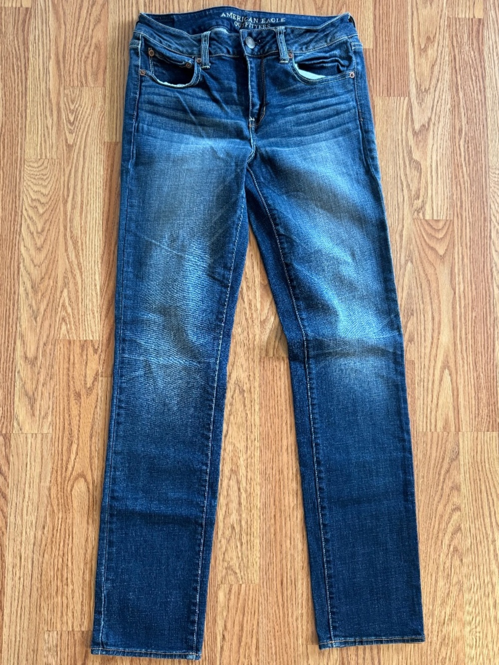 American Eagle Distressed Straight Leg Jeans